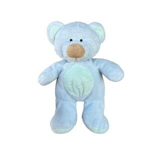 Y2K TY Beanie Baby Pluffies Bluebeary Blue Green Bear Plush Toy Stuffed Lovey